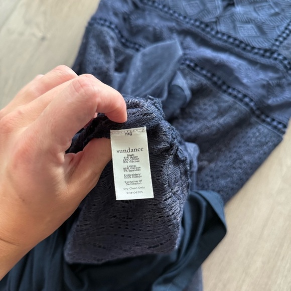 New Sundance Midnight Gallery Navy‎ Lace Midi Dress - Picture 6 of 7